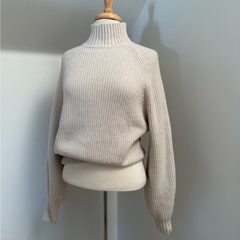 Cream Turtleneck Sweater